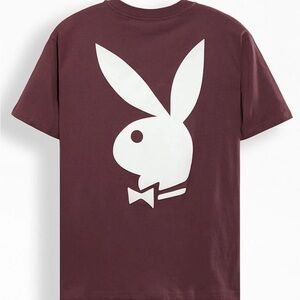 Playboy Y2K Burgundy Tee with Iconic White Logo